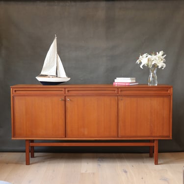 Danish mid century teak sideboard highboard in Ulferts Möbler style, 1960s 