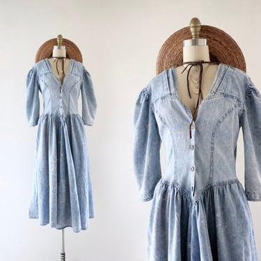 washed out chambray dress - s 