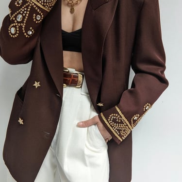 Stunning Vintage Italian Embellished Blazer