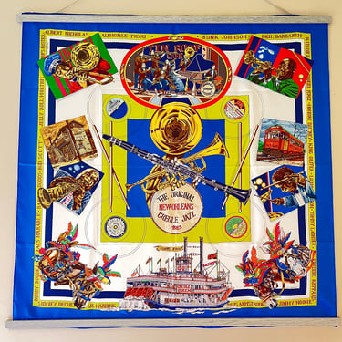 New Orleans Hermes Silk Scarf by Loïc Dubigeon in 1996 