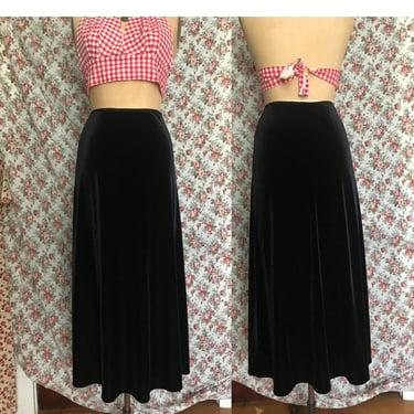 2000's Black Velvet Maxi Skirt from The Limited 