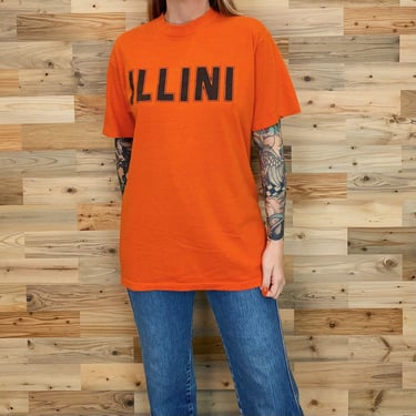 70's Vintage Illinois Fighting Illini Soft Vintage Tee Shirt 