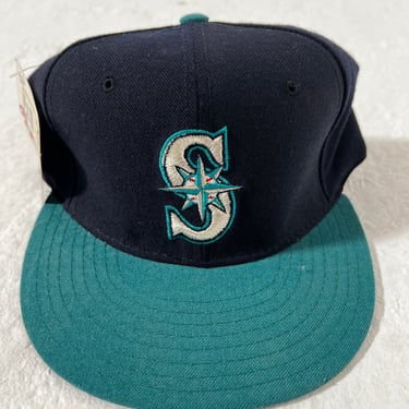 Seattle Mariners Navy Teal Fitted DS w/tags 7 3/8