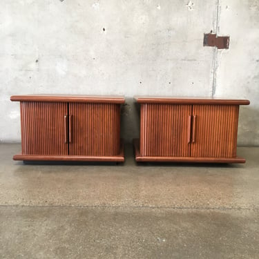 Vintage Mid Century Modern Side Tables or Nightstands Made of Walnut