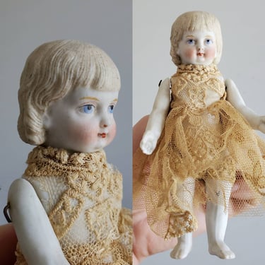 Antique Miniature Jointed Doll - Antique German Dolls - Collectible Dolls - Antique Dolls 5.5