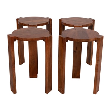 Set of 4 Wood Accent Tables