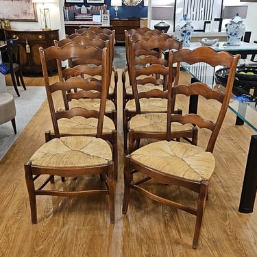 Fauld Set of 8 French Country Ladder Back Dining Chairs