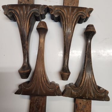 Set of 4 Decorative Wooden Legs 6.25