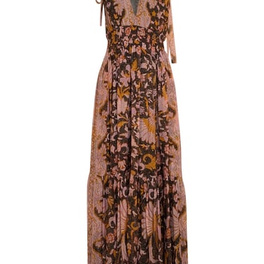 Ulla Johnson - Lavender & Black Floral Silk Blend Dress Sz 4
