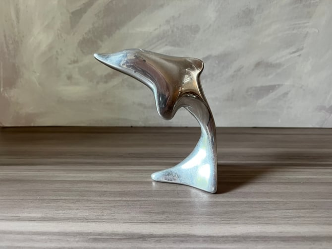 Hoselton Dolphin Aluminum Sculpture — Artist Signed and 2024 Numbered 1290 — Made in Canada