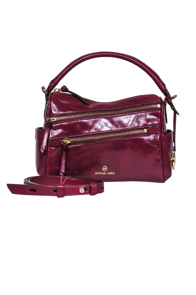 Michael Kors - Red Leather Crossbody Bag – Current Boutique