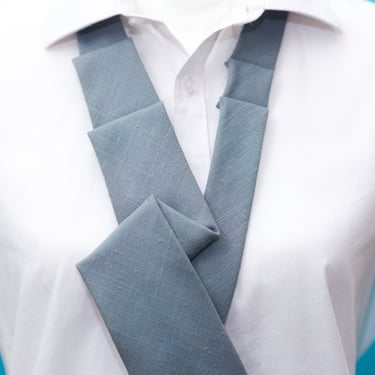 Vintage 1980s Upcycled Slate Blue Necktie 