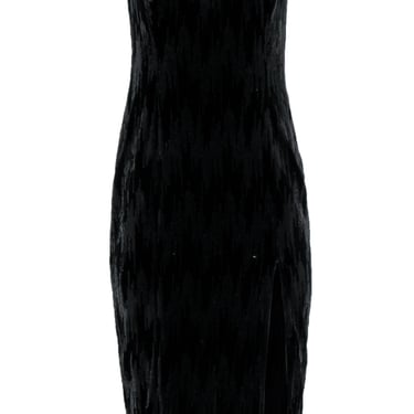 Jay Godfrey - Black Strapless Velvet Sequin Dress Sz 6