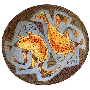 George Biddle Hand Painted Glazed Ceramic Plate 3