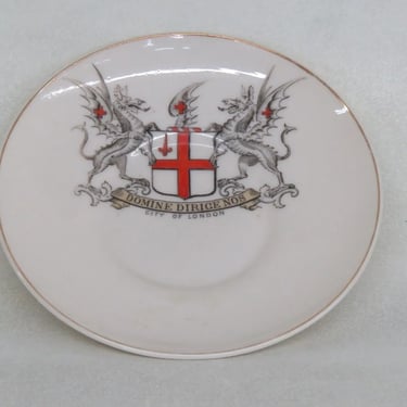 WH Goss England Porcelain London Coat of Arms Small Plate Saucer 3528B