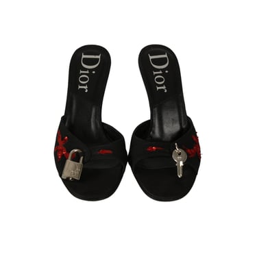 Dior Black Lock Heels