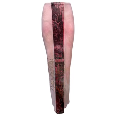 People of the Labyrinth Y2K Pink Over-Dye Angora Blend Maxi Skirt, NWT