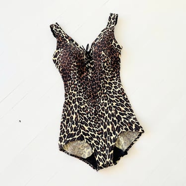 1950s Cole of California Leopard Print Swimsuit 