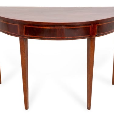 George III Mahogany Demilune Pier Table