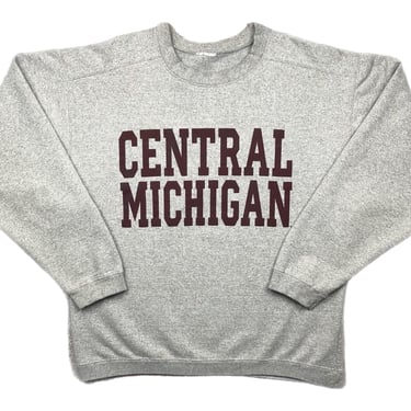 Vintage 80s/90s Central Michigan University Chippewas Collegiate Crewneck Sweatshirt Pullover Size Large 