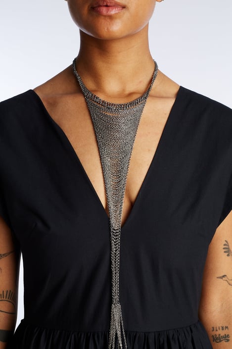 JEAN FRANCOIS MIMILLA Chainmail and Fringe Necklace