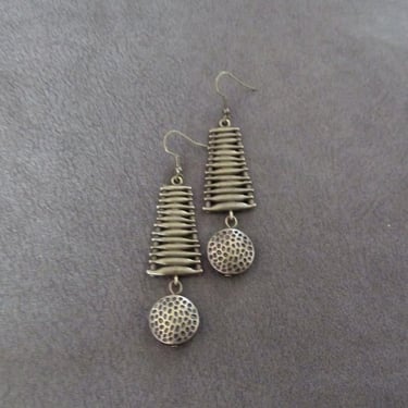 Bronze animal print earrings 