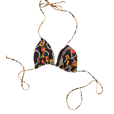 GIGI | bikini top black pearls