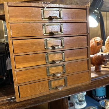 Vintage Flat File cabinet with 6 drawers 10x16x10T