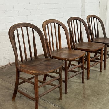 Vintage Farmhouse Spindle Chairs- Set of 4 
