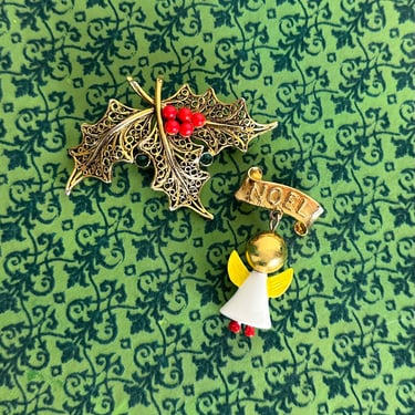 1950s Set of Holiday Brooches
