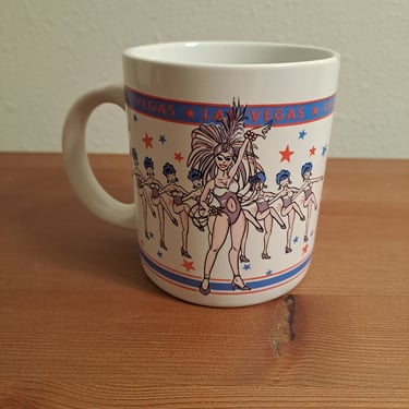 Vintage 90s Las Vegas Showgirls Mug 