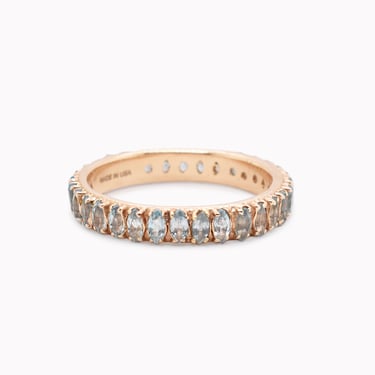 Rose World Marquise Blue Topaz Stack Band