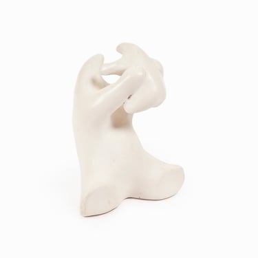 1995 D. Andrew Rodriguez Ceramic Sculpture White Bear w/ Cub Figurine Vintage 