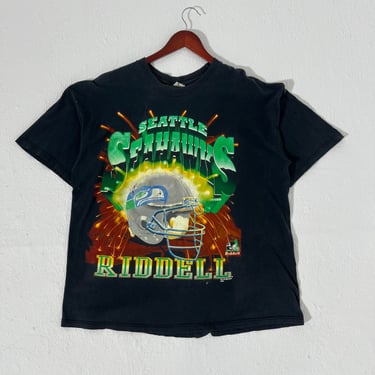 Vintage Seattle Seahawks Riddell Helmet T-Shirt Sz. XL