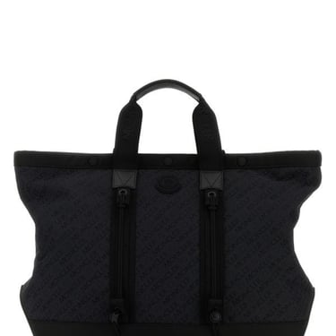 Moncler Man Black Canvas Shopping Bag