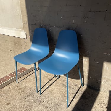 Pair of Modern Blue Chairs