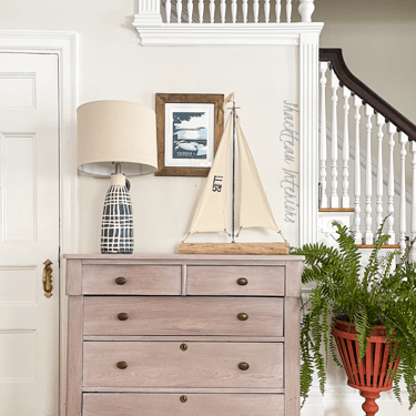 Antique Whitewashed Mahogany Dresser