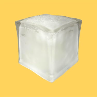 Vintage Ice Cube Lamp Retro 1990s Ikea + Iviken + Glass + Frosted + Accent Lighting + Minimalism + Modernist + Home and Table Decor 