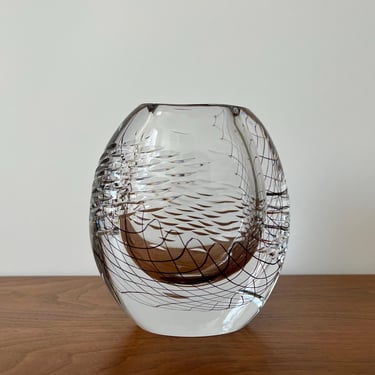 Kosta Atlantis Art Glass Vase Designed by Vicki Lindstrand 