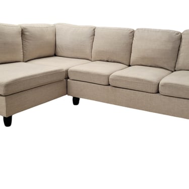 Beige L-Shaped Sectional