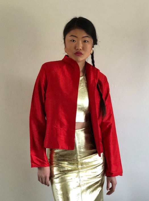 silk shantung jacket