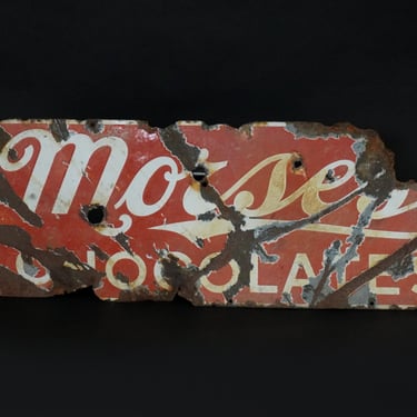 1910 Enameled Morse's Chocolates Sign