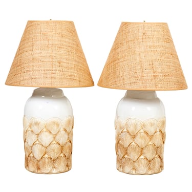 Pair of Clam Shell Lamps