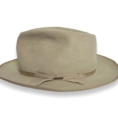 Vintage STETSON OPEN ROAD Western Fedora ~ size 7 1/4 to 7 3/8 ~ Cowboy Hat ~ 3X Beaver ~ Bound Edge ~ Work Wear ~ 