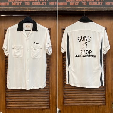 Vintage 50s 60s Hilton Bowling Shirt Mustard Yellow | Fenix
