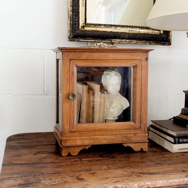 1930s French walnut cabinet of curiosity