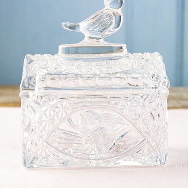 Vintage German Hofbauer Byrdes Crystal Trinket Box