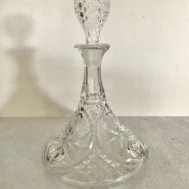 Vintage Glass Ship’s Decanter with Stopper 