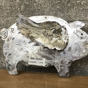 Metal Flying Pig Sculpture (Seattle)