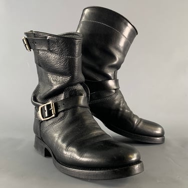 PS by PAUL SMITH Size 7 Purple Black Textured Leather Pull On Boots PS by PAUL SMITH Size 7 Purple Black Textured Leather Pull  main image 4